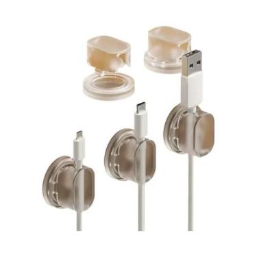 Imagem de Clipes Transparentes Para Cabos De Telefone, Organizador De Fios Para 