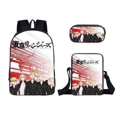 Imagem de Conjunto de mochilas escolares Tokyos Revs Engers Mikeys Cartoon Kids 