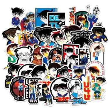 Imagem de Adesivos Detectives Conans Anime 50 peças de PVC impermeável - yiweisa