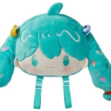 Imagem de Bolsa mensageiro de pelúcia Hatsune Miku Anime 62x56cm no ombro - Yiwe