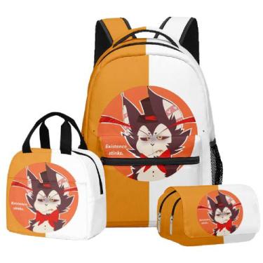 Imagem de Conjunto de mochilas Hazbins Hotels Anime School 3 unidades/lote para 