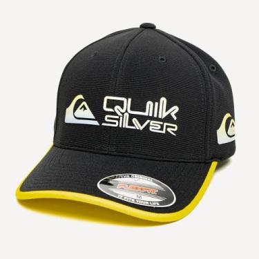 Imagem de Boné Quiksilver Aba Curva Gradient Broken Type SM26 Preto, Preto, M
