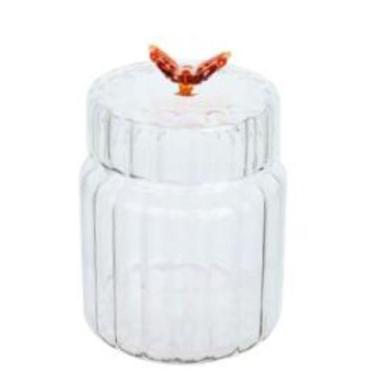 Imagem de Pote Vidro Borossilicato c/ Tampa Borboleta 650ml Tuut