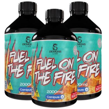 Imagem de Kit Para Perda De Peso : 3x Termogênico L-Carnitina Fuel On The Fire 500ml Sabor Guaraná- Demons Lab-Unissex