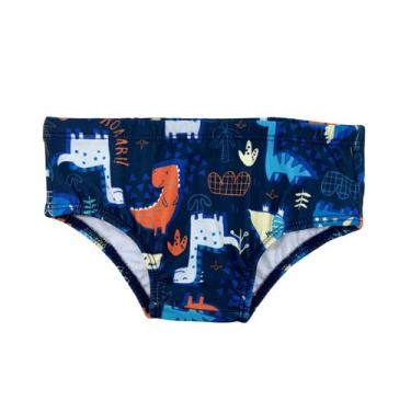 Imagem de Sunga Forrada Cavada Proteção Solar Uv Infantil Menino Praia - Catarin