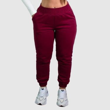 Imagem de Calca Jogger Calça Moletom Feminino Flanelada Blogueira - Swiss Boutiq
