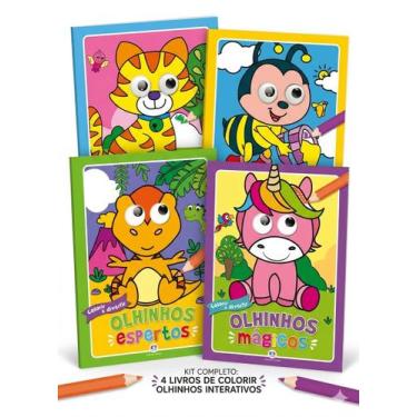 Imagem de Kit com 4 livros: Colorir e espiar - Olhinhos Curiosos + Livro de Colo