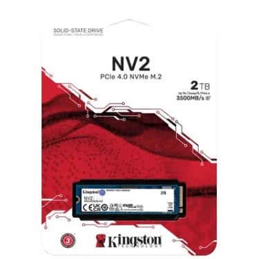 Imagem de SSD Kingston Nv2 2TB M.2 2280 PCie 4.0 Nvme Leitura 3500mb/s Escrita 2800mb/s - Snv2s/2000g
