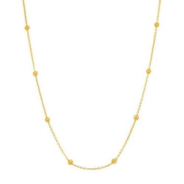 Imagem de Gargantilha 42 Cm Rommanel Bolinhas Cod: 530679 Dourado Cor:Dourado, D