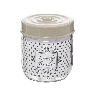 Imagem de Pote Le Lovely em Vidro com Tampa Bege 425ml