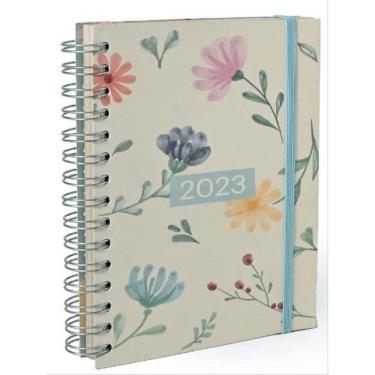 Imagem de 2023 Agenda Floral W Ana Luiza Flores Salpicadas Teca Semanal M - 15,5 X 21,00
