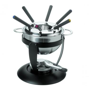 Imagem de Aparelho de Fondue Inox e Cerâmica 11 Peças 1,5L 2 em 1 Completo para Preparos Doces e Salgados Dynasty