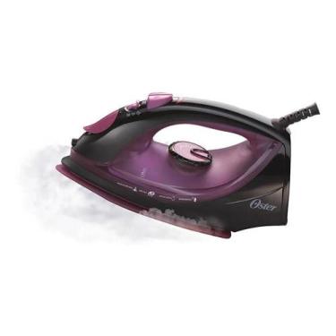 Imagem de Ferro De Passar A Vapor Cerâmica Oster Preto E Roxo Cor Pret