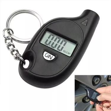 Imagem de Chaveiro Digital Medidor de Pressão Pneu Carro Moto Bicicleta