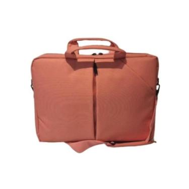 Imagem de Bolsa Transversal Notebook Pasta Mala Resistente Lisa Salmão - SHOPMIX