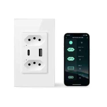 Imagem de Interruptor Inteligente Wi-Fi Touch CB3S (Type-C) Automação de Iluminação com Cenários...