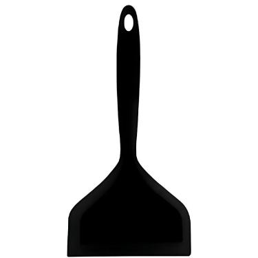 Imagem de Espátula de Silicone Larga - Uni Home Preto para Misturar Raspar e Servir com Cabo Ergo...