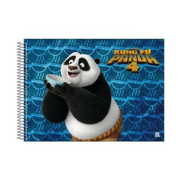 Imagem de Caderno de Cartografia Espiral Dreamwork Animativa Kung Fu Panda 4 Capa Dura 60 Folhas Papel Alta Gramatura 275X200MM