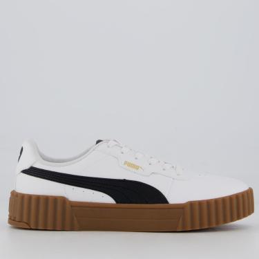 Imagem de Tênis Puma Carina 3.0 Feminino Branco e Marrom-Feminino