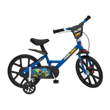 Imagem de Bicicleta Infantil ARO 14 Power Game com Cestinha e Rodinhas Laterais 