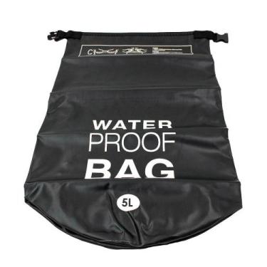 Imagem de Bolsa Mochila Impermeavel Saco Estanque 5 Litros Camping Bag Preto - O