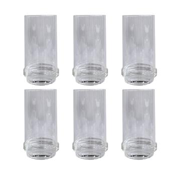 Imagem de Conjunto 6 Copos em Vidro Transparente com Base em Cristal 520ml BJ0040 BTC