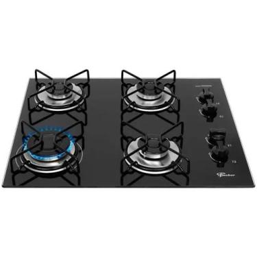 Imagem de Cooktop a Gás Fit Line 4 Bocas Superautomático Fischer, Preto, Bivolt