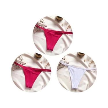 Imagem de Conjunto De Biquíni Sexy De Cintura Baixa Para Mulheres, Calcinhas T-b