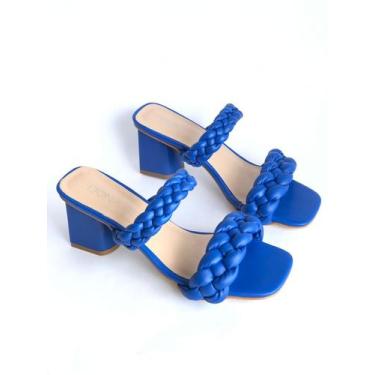Imagem de Tamanco Samira Napa Azul Dona Be, Azul escuro