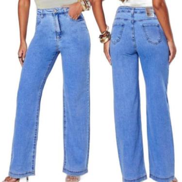 Imagem de Melhor Calça Wide Leg Jeans Feminina de Cós Alto Max Denim, Jeans, 36