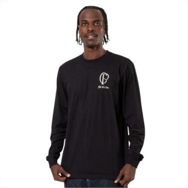 Imagem de Camiseta Manga Longa Corinthians Oficial - Surf Center, Preto, M, Masc