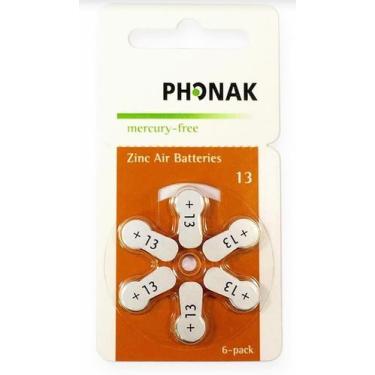 Imagem de 60 Pilhas P13 Phonak Aparelho Auditivo - Mercury Free
