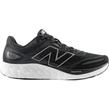 Imagem de Tenis masculino new balance fresh foam 680 v8, Preto, Branco, 40