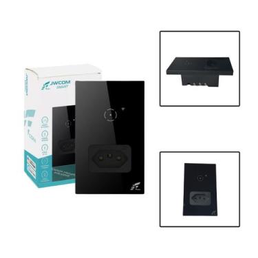 Imagem de Interruptor Inteligente Wi-Fi 1 Botão Touch Com Tomada 16A - Jwcom Sma