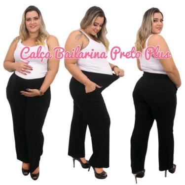 Imagem de Calça Grávida/Gestante estilo Bailarina Malha Plus Size - Gestante e C