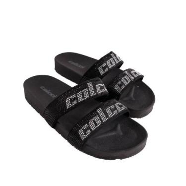 Imagem de Chinelo colcci slide josi ref 158.01.01876 feminino, 38, Preto