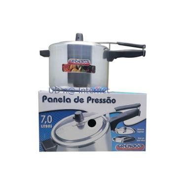 Imagem de Panela de Pressão 7 Litros Fechamento Interno Polida Ref. 99 - Grenada