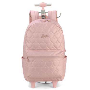 Imagem de Mochila De Rodinhas Menina Escolar Juvenil Matelasse Barbie - Luxcel, 