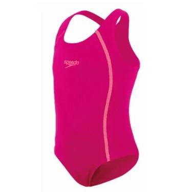 Imagem de Maiô Natação Speedo Basic Aquaplus Infantil, 16, Fucsia
