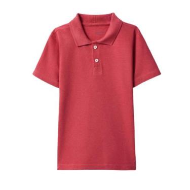 Imagem de Hering Kids Camisa Polo Basica Vermelho, 14, Vermelho escuro