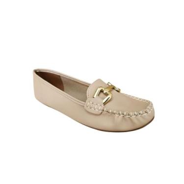 Imagem de Sapato Mocassim Vizzano Nude Feminino Casual Confortável, Nude, 38