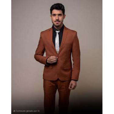 Imagem de Terno/Costume Microfibra - Terracota - Rei do Terno Fp, 58, Masculino
