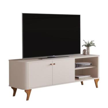 Imagem de Rack Bancada Arumã Para TV até 60" Polegadas - JB BECHARA, Off White
