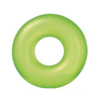 Imagem de Boia Inflável Redonda Plástica Verde Neon 90cm Mor