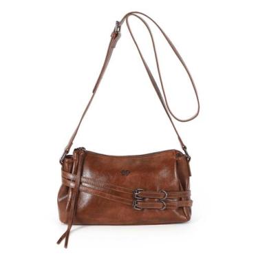 Imagem de Bolsa Sarah Transversal Feminina Gash, Marrom, Único