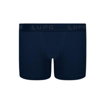 Imagem de Cueca Infantil Boxer de Algodão Lupo, M, Marinho