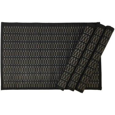 Imagem de Jogo Americano - Bamboo - Acre - 4 Peças - Preto - Niazitex, Preto, 4