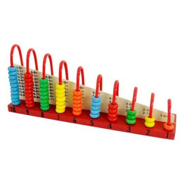 Imagem de Ábaco Educativo Infantil 10 Hastes Aprenda Brincando Matemática - DM T