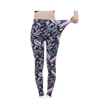 Imagem de Leggings Femininas Com Estampa Floral De Cintura Alta, Jeggings Elásti