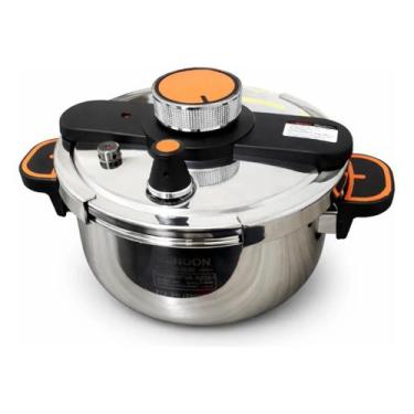 Imagem de Panela De Pressão Moderna Com Trava Segura 4 Litros Em Aço Inox Premiu